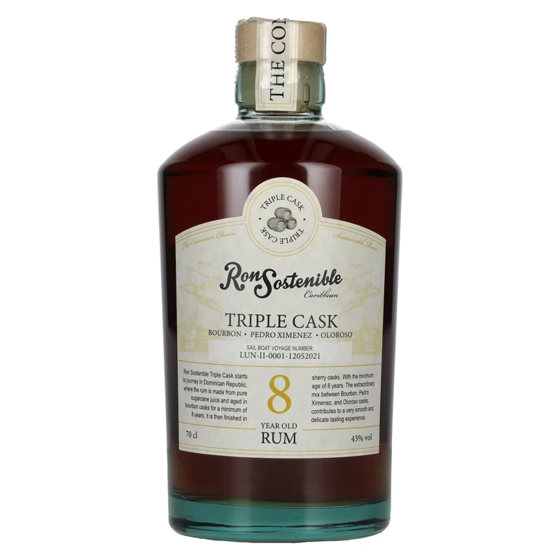 Ron Sostenible 8 Years Old Triple Cask Rum 43% Vol. 0,7l