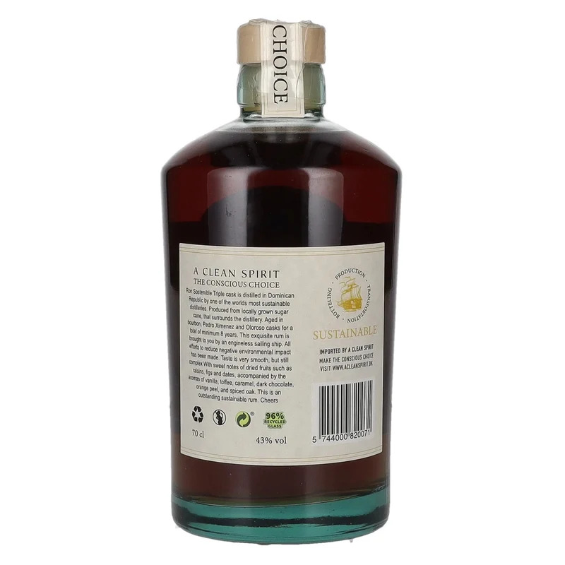 Ron Sostenible 8 Years Old Triple Cask Rum 43% Vol. 0,7l