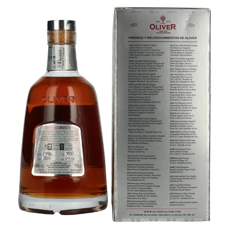 Ron Quorhum 15 Sistema Solera 40% Vol. 0,7l in Geschenkbox