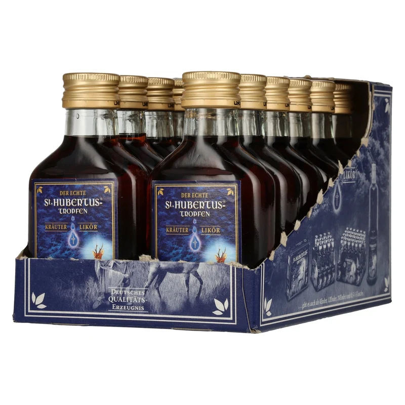St. Hubertus Tropfen Kräuterlikör 30% Vol. 12x0,1l