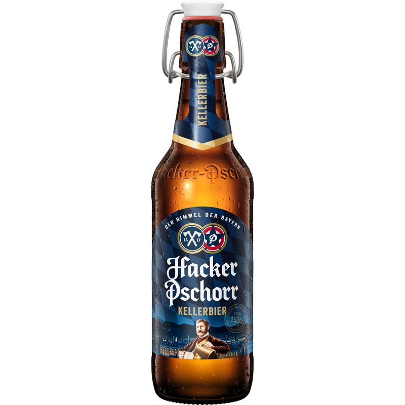 Hacker-Pschorr Naturtrübes Kellerbier Bügel 20x 0,5 Liter (MEHRWEG)