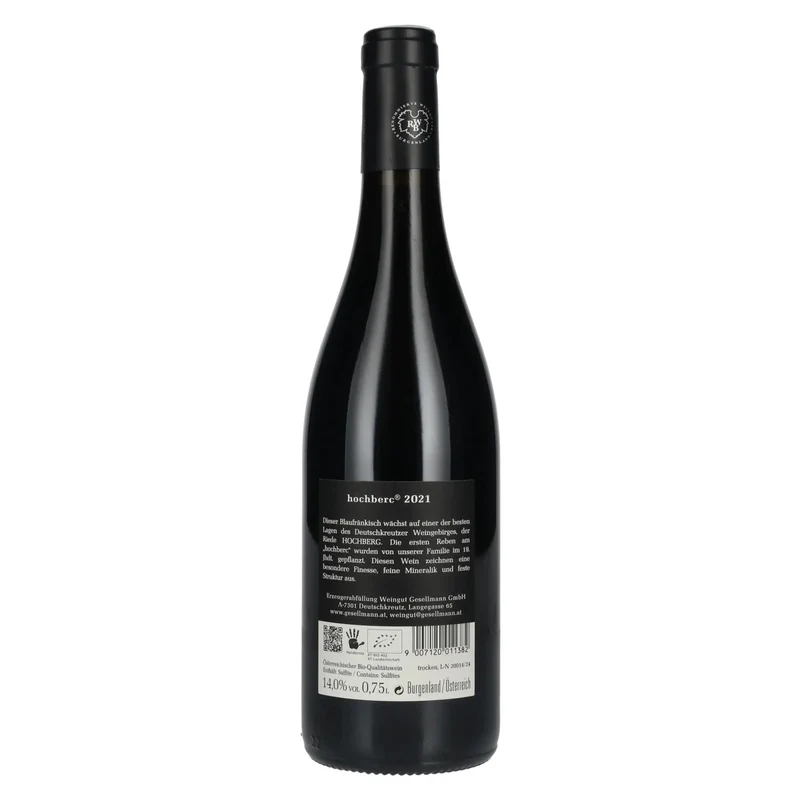 Gesellmann Hochberc Blaufränkisch 2021 14% Vol. 0,75l