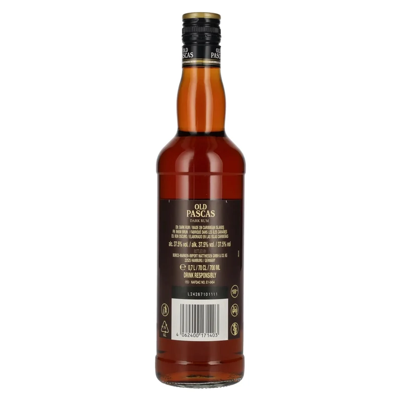 Old Pascas Barbados Dark Rum 37,5% Vol. 0,7l