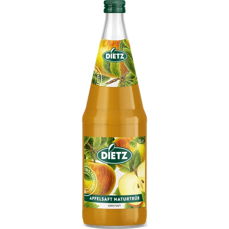 Dietz Apfelsaft naturtrüb 6x 1 Liter (MEHRWEG)
