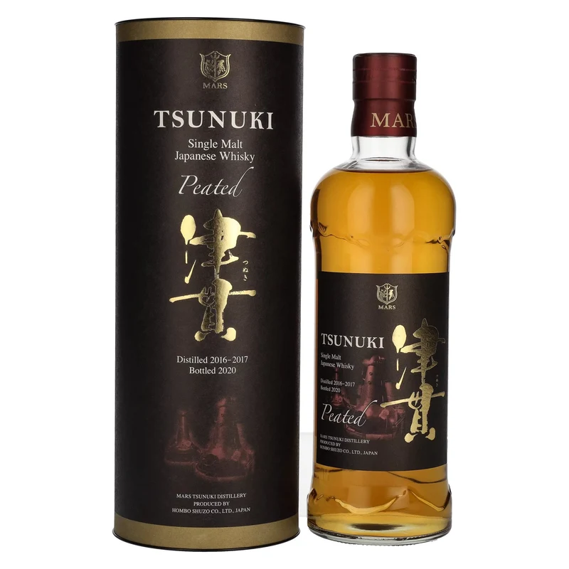 Mars TSUNUKI Single Malt Japanese Whisky PEATED 2016-2017 50% Vol. 0,7l in Geschenkbox