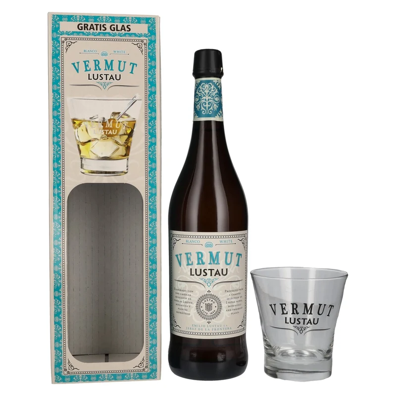 Lustau Vermut White 15% Vol. 0,75l in Geschenkbox mit Glas