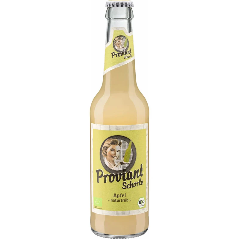 Proviant Apfelschorle naturtrüb Bio 24x 0,33 Liter (MEHRWEG)