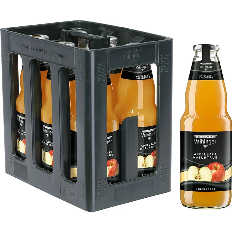 Vaihinger Apfelsaft Naturtrüb 6x 1 Liter (MEHRWEG)