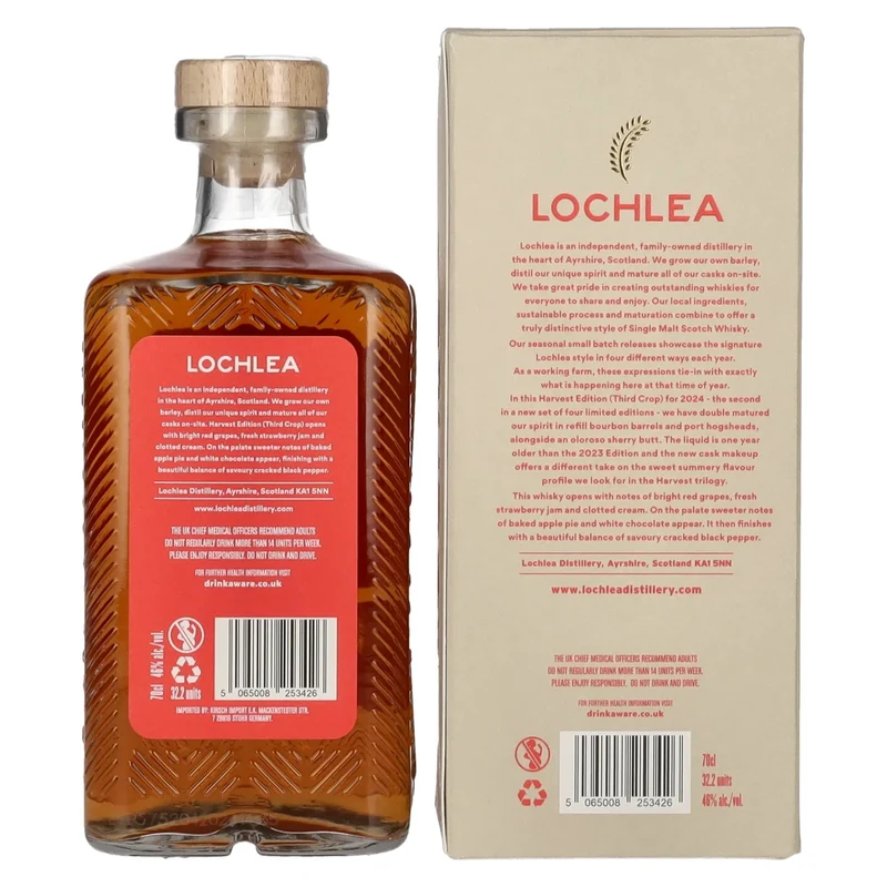 Lochlea HARVEST EDITION Third Crop Single Malt Scotch Whisky 46% Vol. 0,7l in Geschenkbox