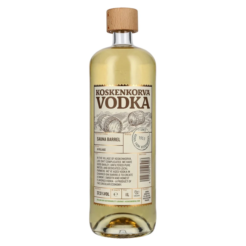 Koskenkorva Vodka SAUNA BARREL 37,5% Vol. 1l