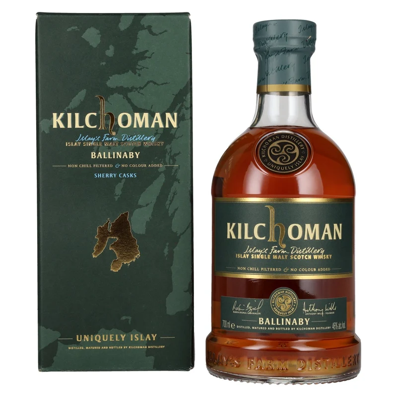 Kilchoman BALLINABY Islay Single Malt Scotch Whisky 46% Vol. 0,7l in Geschenkbox