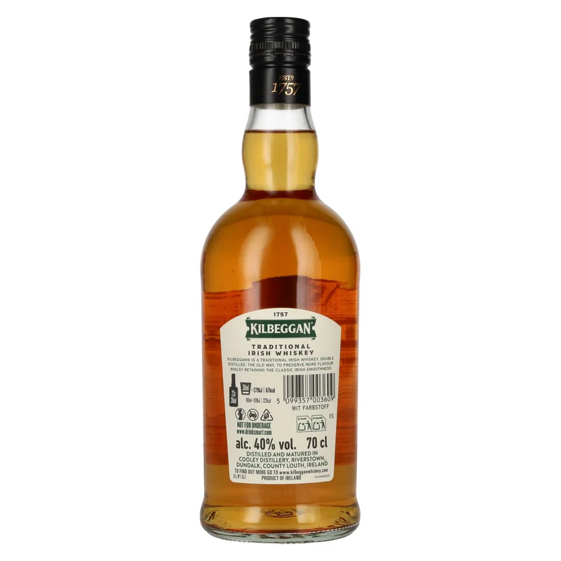 Kilbeggan Traditional Irish Whiskey 40% Vol. 0,7l