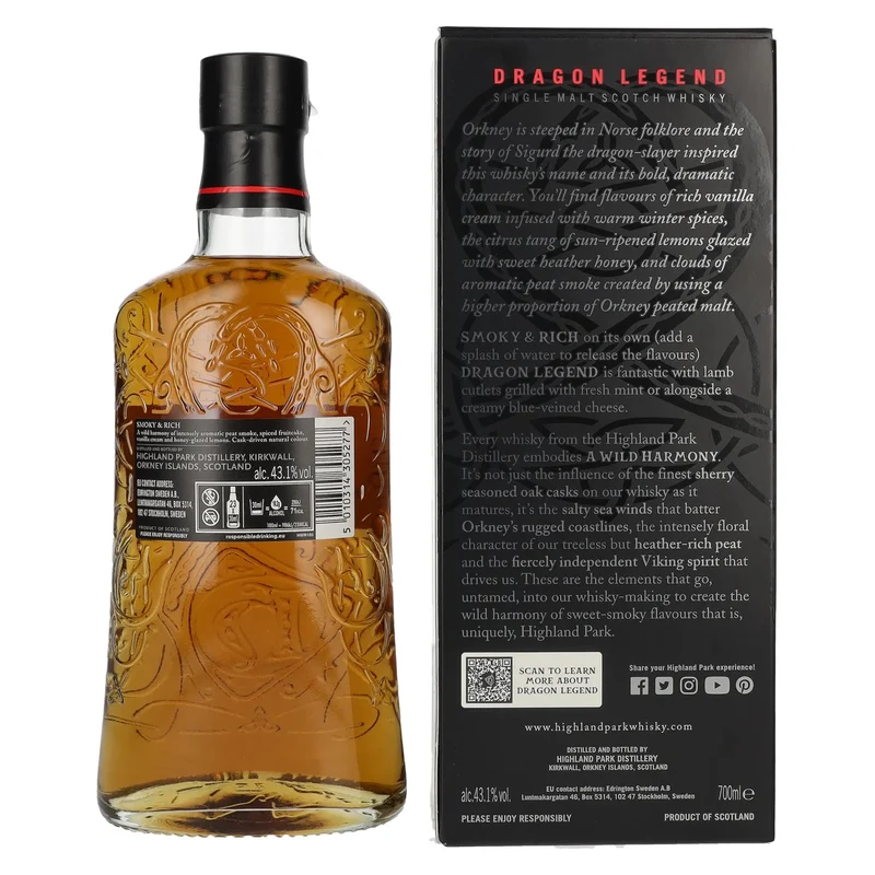 Highland Park DRAGON LEGEND Single Malt Scotch Whisky 43,1% Vol. 0,7l in Geschenkbox