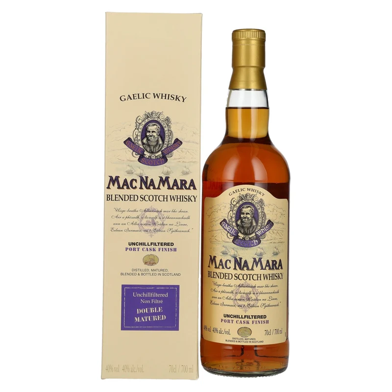 Gaelic Whisky MACNAMARA Port Cask Finish Blended Scotch Whisky 40% Vol. 0,7l in Geschenkbox