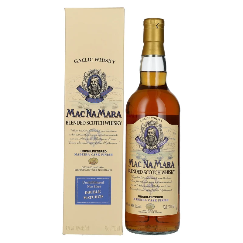 Gaelic Whisky MACNAMARA Madeira Cask Finish Blended Scotch Whisky 40% Vol. 0,7l in Geschenkbox