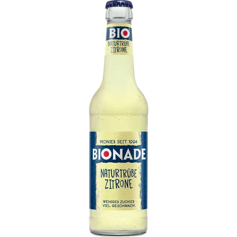 Bionade Naturtrübe Zitrone BIO 12x 0,33 Liter (MEHRWEG)