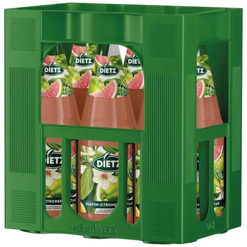 Dietz Guaven-Zitronen-Nektar 6x 1 Liter (MEHRWEG)