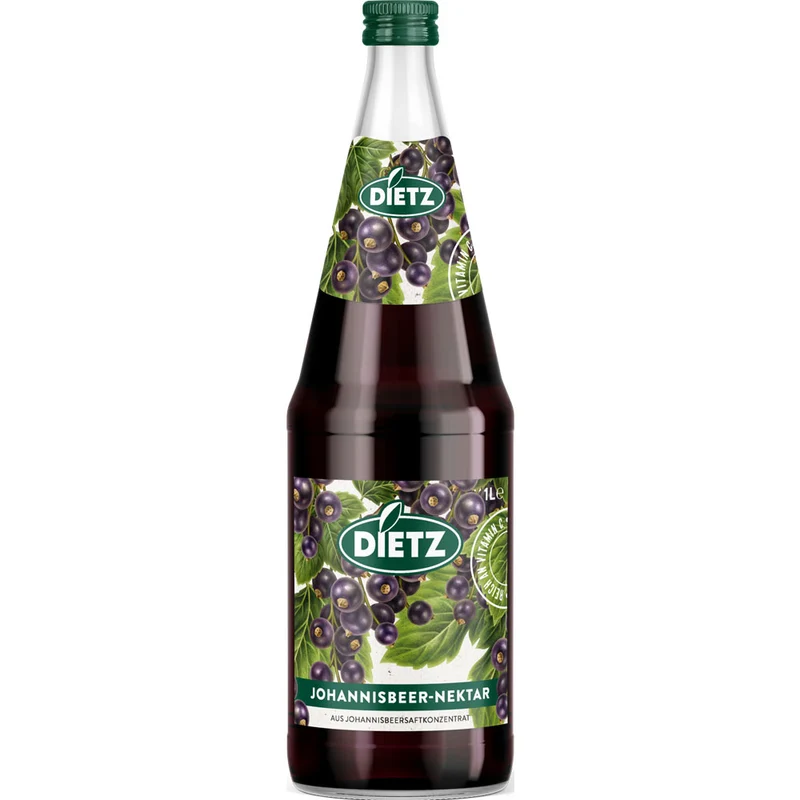 Dietz Johannisbeer-Nektar schwarz 6x 1 Liter (MEHRWEG)