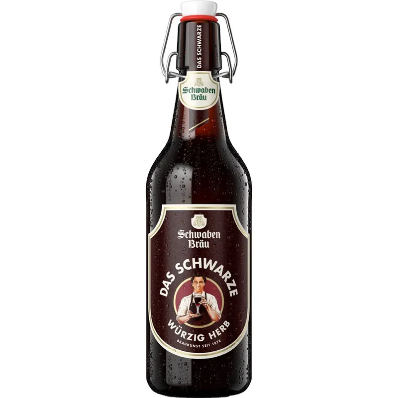 Schwaben Bräu Das Schwarze Bügel 20x 0,5 Liter (MEHRWEG)