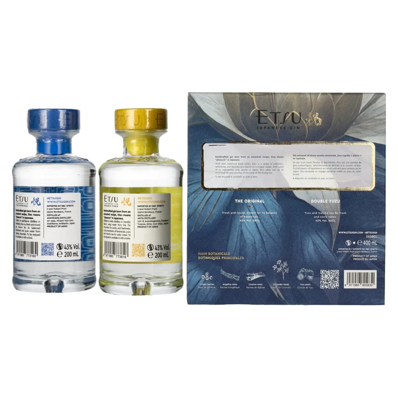 Etsu Japanese Gin Set 43% Vol. 2x0,2l in Geschenkbox