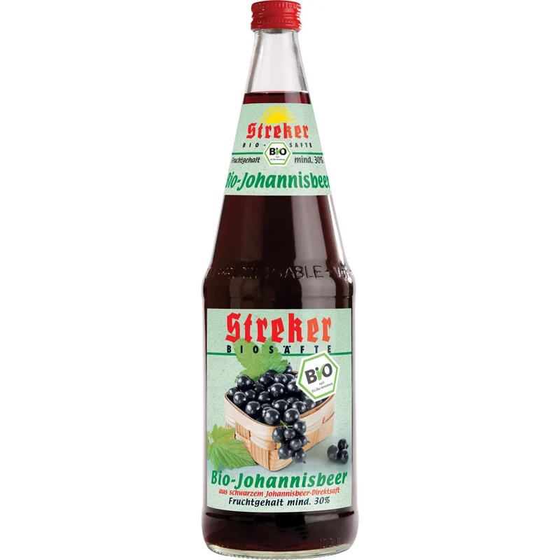 Streker BIO-Johannisbeer-Nektar 6x 1 Liter (MEHRWEG)