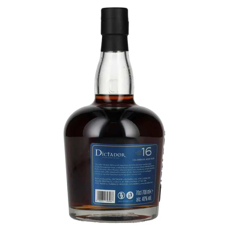 Dictador 16 Years Old COLOMBIAN AGED Rum 40% Vol. 0,7l