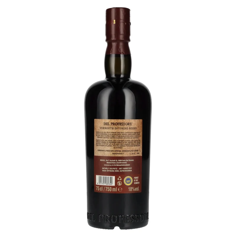 Del Professore Vermouth di Torino ROSSO 18% Vol. 0,75l