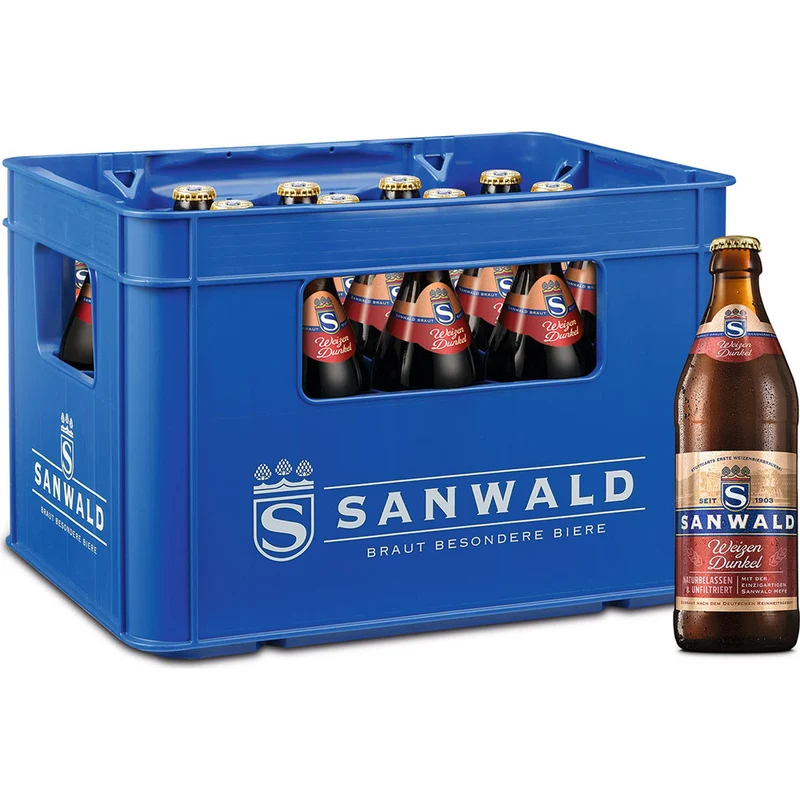 Sanwald Hefe Dunkel 20x 0,5 Liter (MEHRWEG)