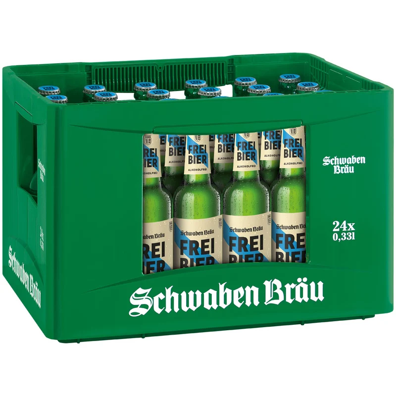 Schwaben Bräu Freibier alkoholfrei 24x 0,33 Liter (MEHRWEG)