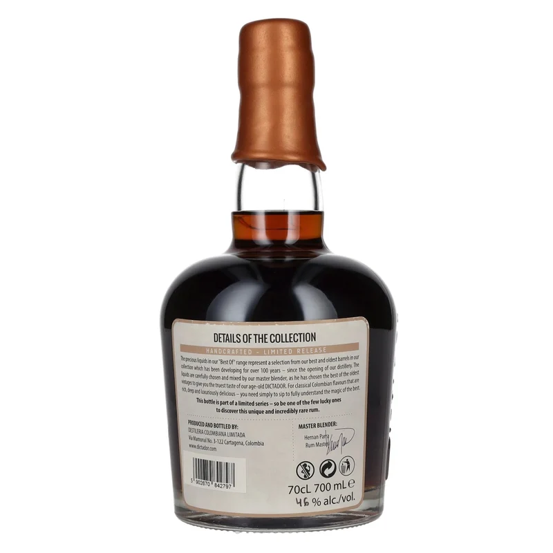 Dictador BEST OF 1979 ALTISIMO Colombian Rum Limited Release 46% Vol. 0,7l