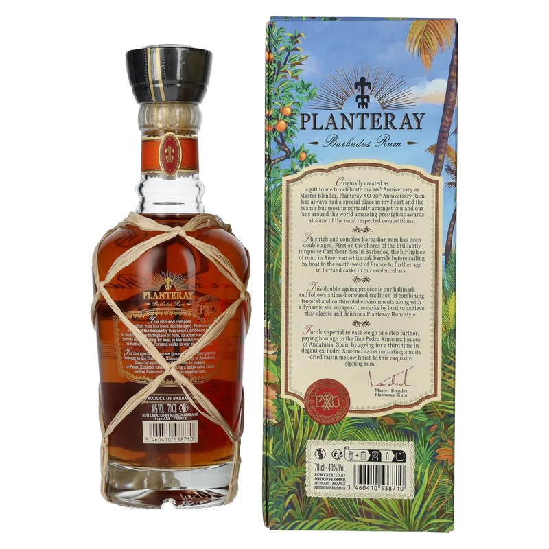 Planteray Rum PXXO 20th Anniversary Barbados Rum 40% Vol. 0,7l in Geschenkbox