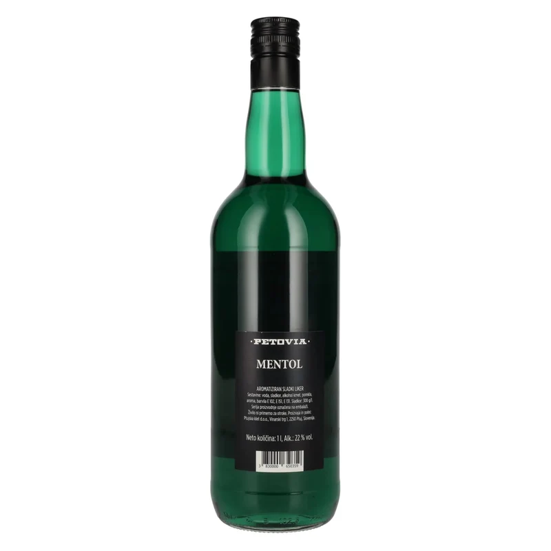 Petovia MENTOL Aromatiziran Sladki Liker 22% Vol. 1l