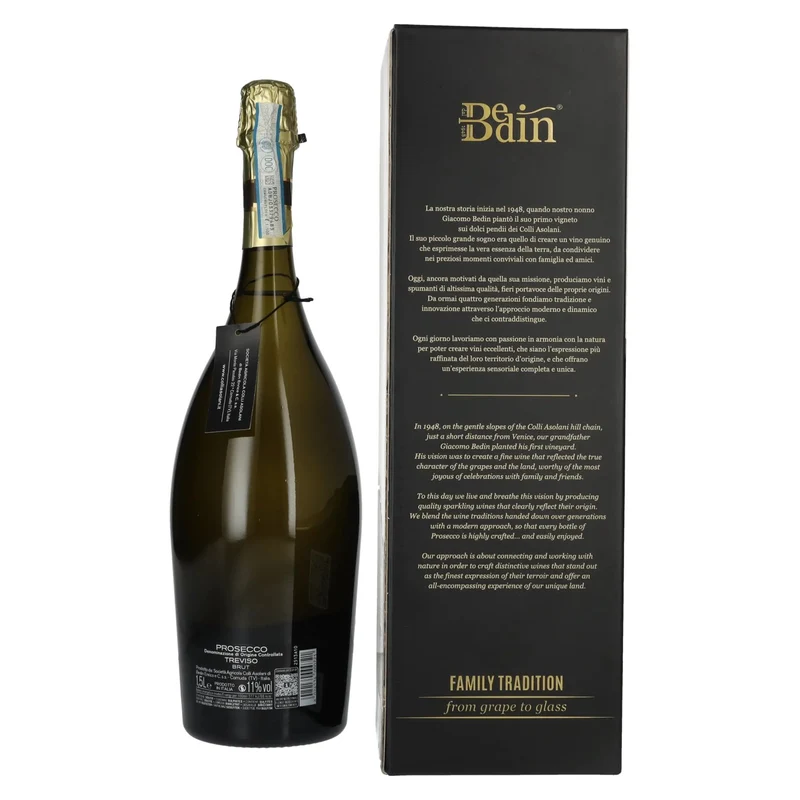 BEDIN Prosecco Treviso Brut DOC 11% Vol. 1,5l in Geschenkbox
