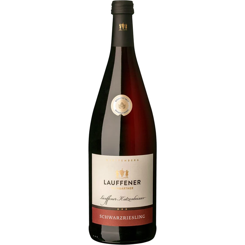 Lauffener Katzenbeißer Schwarzriesling QbA halbtrocken 12x 1 Liter (MEHRWEG)
