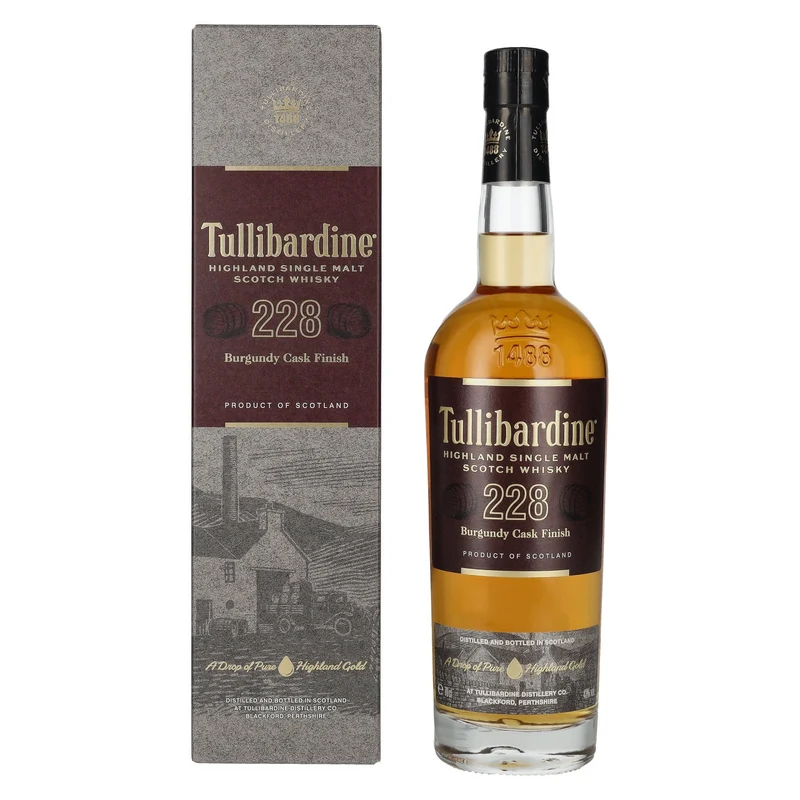 Tullibardine 228 Burgundy Finish Highland Single Malt Scotch Whisky 43% Vol. 0,7l in Geschenkbox