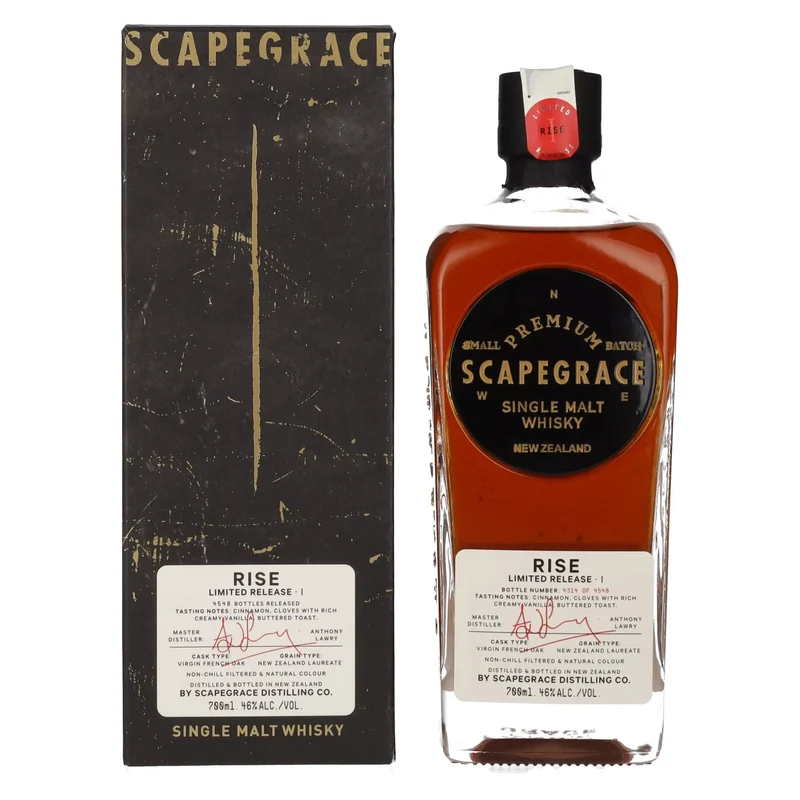 Scapegrace RISE Small Batch Limited Release I 46% Vol. 0,7l in Geschenkbox
