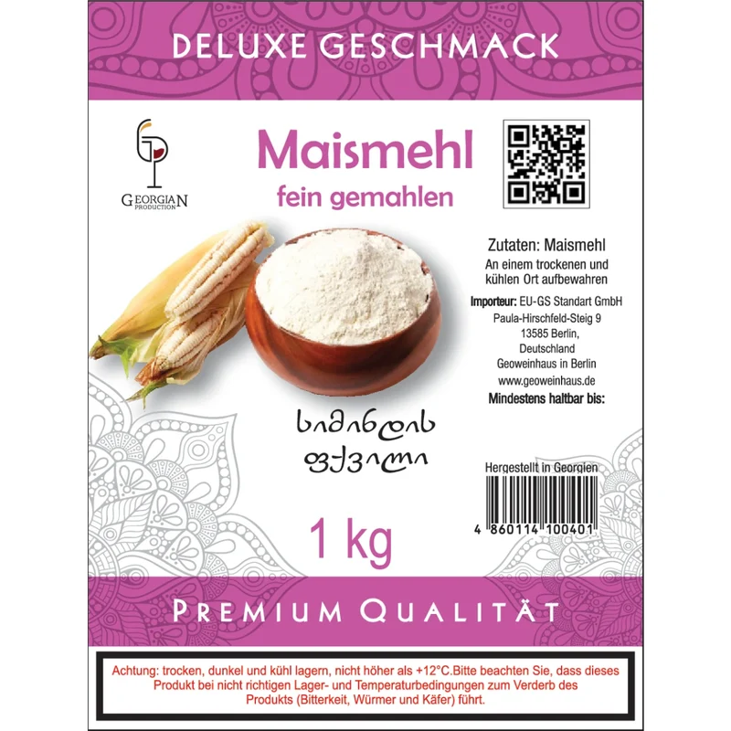 Maismehl feingemahlen – 1 kg