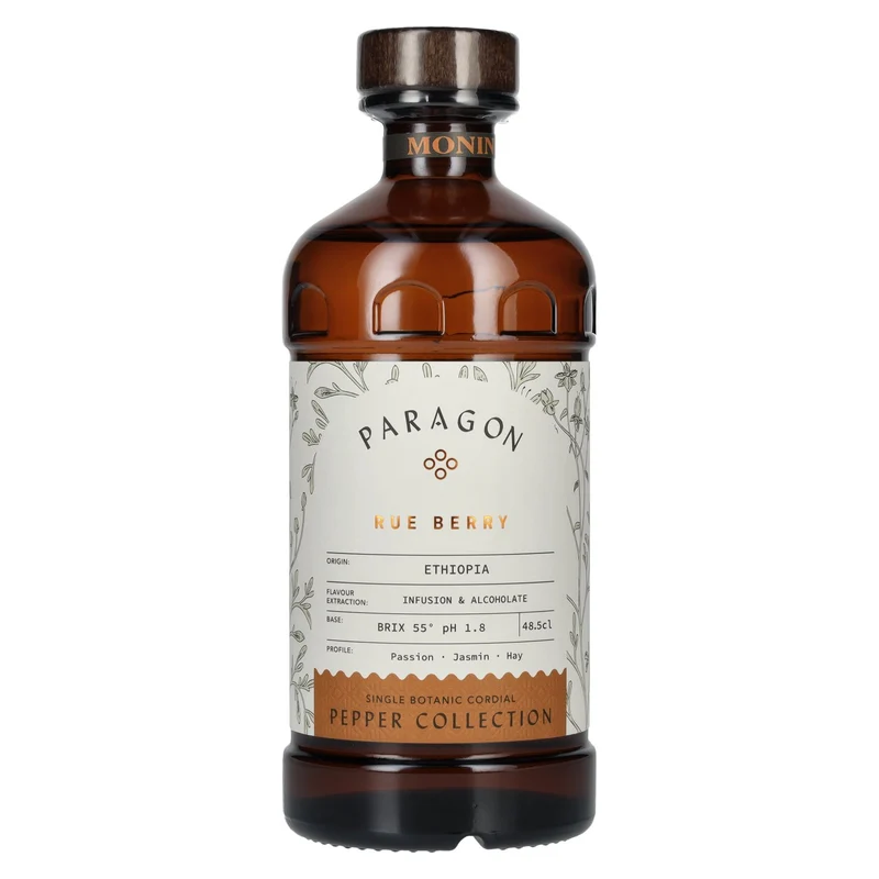 Monin Paragon RUE BERRY Single Botanic Cordial Pepper Collection 0,485l