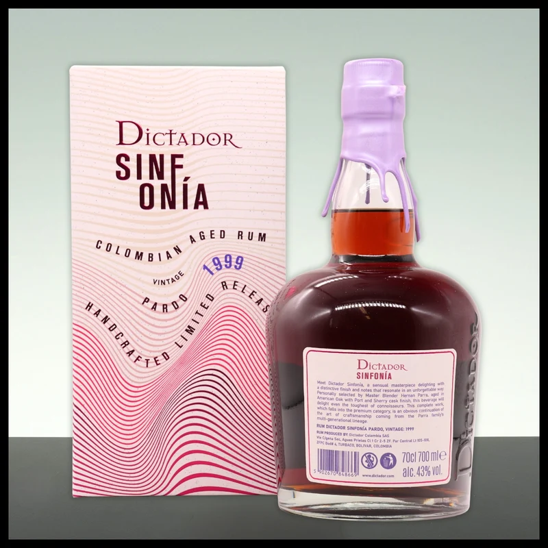 Dictador SINFONIA Pardo Rum 1999 0,7L - 43% Vol.