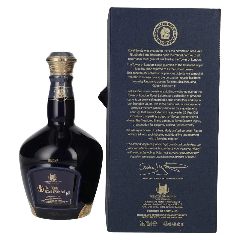 Royal Salute 25 Years Old THE TREASURE BLEND 40% Vol. 0,7l in Geschenkbox