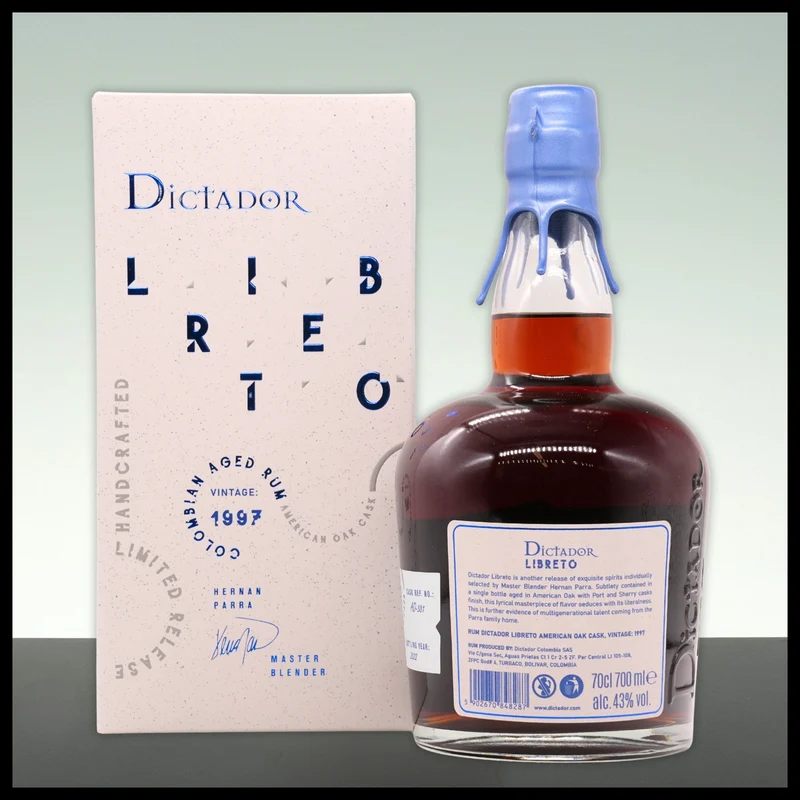 Dictador LIBRETO American Oak Cask Rum 1997 0,7L - 43% Vol.