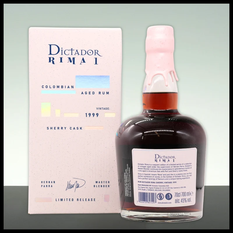 Dictador RIMA 1 Sherry Cask Rum 1999 0,7L - 45% Vol.