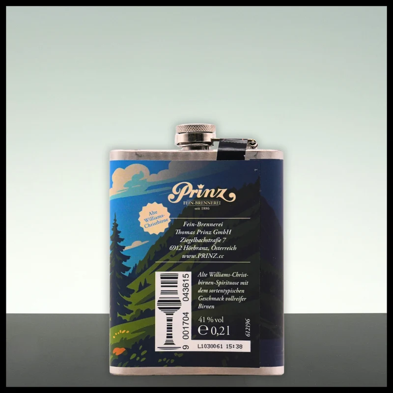 Prinz Flachmann Alte Williams-Birne "Der Berg ruft" 0,2L - 41% Vol.