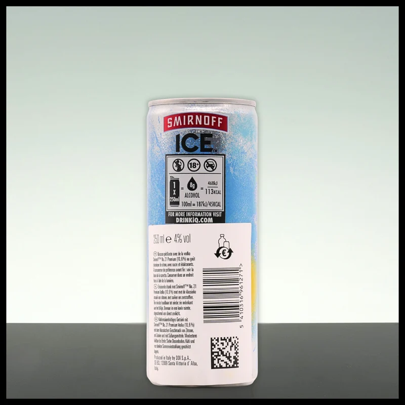Smirnoff Ice Original Dose 0,25L - 4% Vol.
