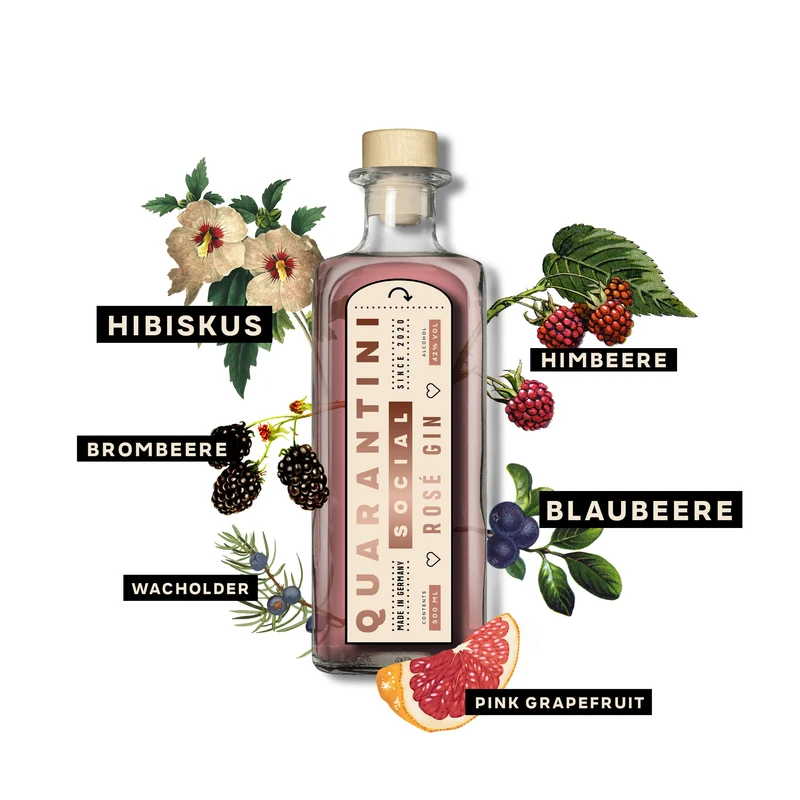 Quarantini Rosé Gin 0,5l