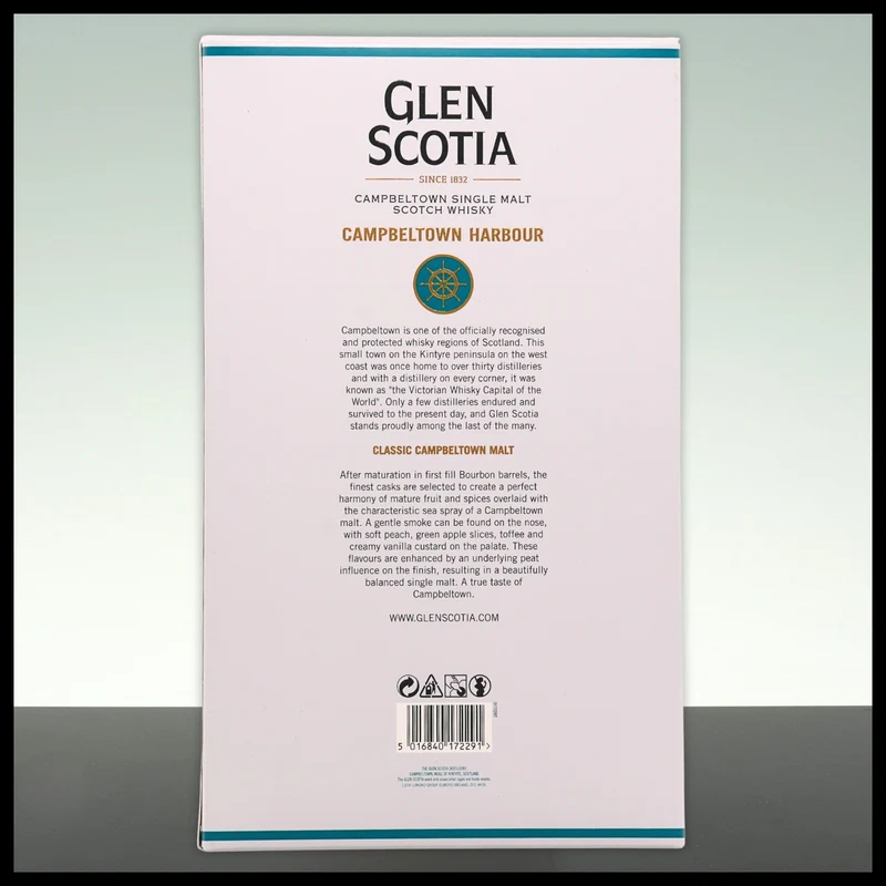 Glen Scotia Campbeltown Harbour Whisky Geschenkbox mit 2 Gläsern 0,7L - 40% Vol.