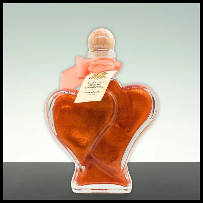 Prinz Roter Apfel Likör mit Goldglitzer 0,5L - 17% Vol.
