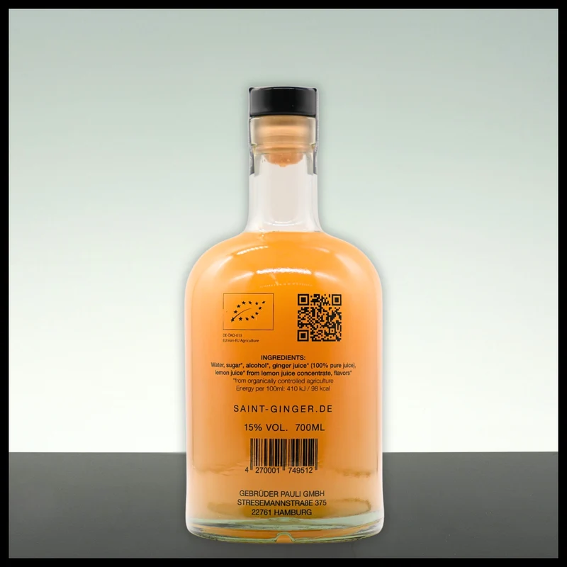 Saint Ginger Ingwer Liqueur 0,7L - 15% Vol.