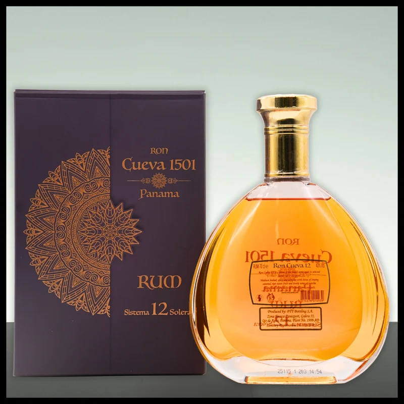 Ron Cueva 1501 Panama 12 YO Solera Rum 0,7L - 40% Vol.
