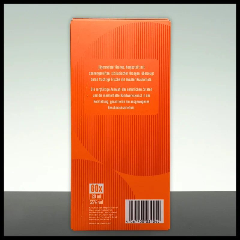 Jägermeister ORANGE Automat 60x 0,02L - 33% Vol.